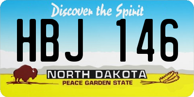 ND license plate HBJ146