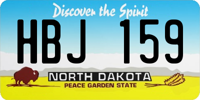 ND license plate HBJ159