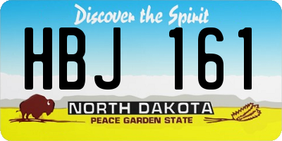 ND license plate HBJ161