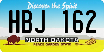 ND license plate HBJ162