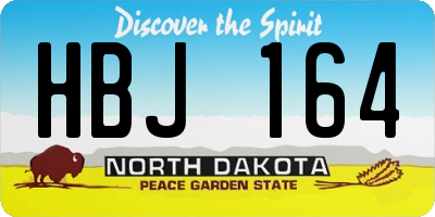 ND license plate HBJ164