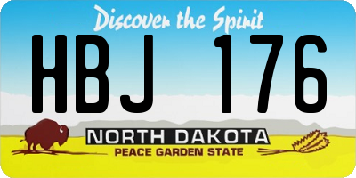 ND license plate HBJ176