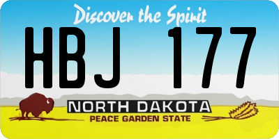 ND license plate HBJ177