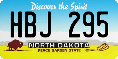 ND license plate HBJ295