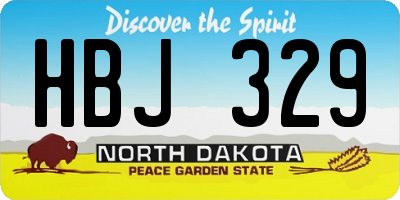 ND license plate HBJ329