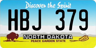 ND license plate HBJ379