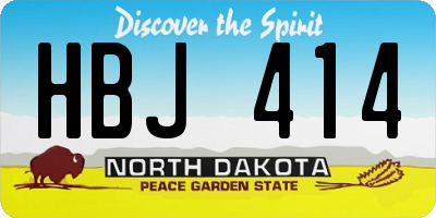 ND license plate HBJ414