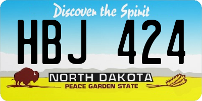 ND license plate HBJ424