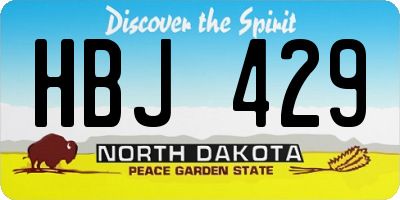 ND license plate HBJ429