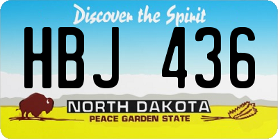 ND license plate HBJ436