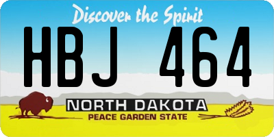ND license plate HBJ464