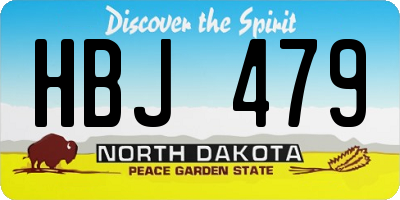 ND license plate HBJ479