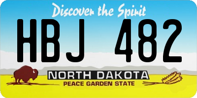 ND license plate HBJ482