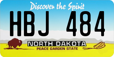 ND license plate HBJ484