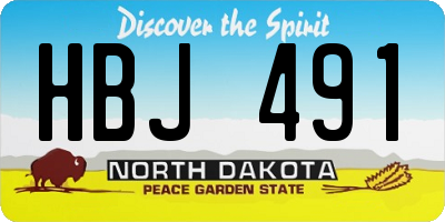 ND license plate HBJ491