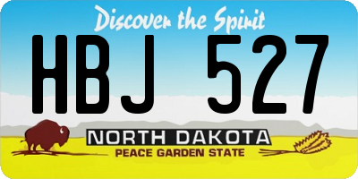 ND license plate HBJ527