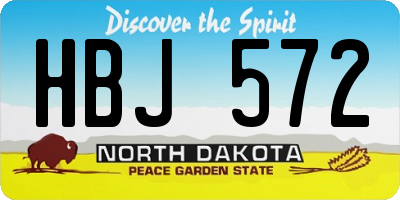 ND license plate HBJ572