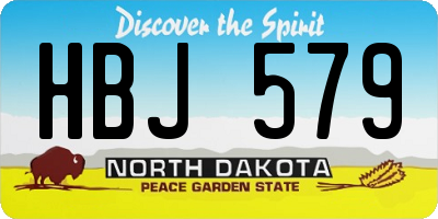 ND license plate HBJ579