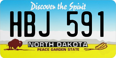 ND license plate HBJ591