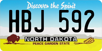 ND license plate HBJ592