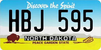 ND license plate HBJ595