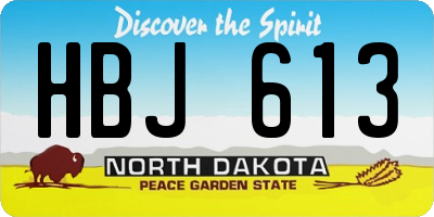 ND license plate HBJ613