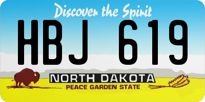 ND license plate HBJ619