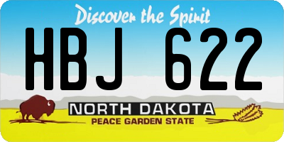 ND license plate HBJ622