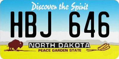 ND license plate HBJ646