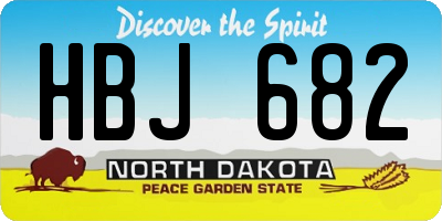 ND license plate HBJ682