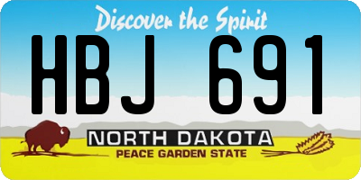 ND license plate HBJ691