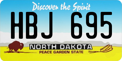 ND license plate HBJ695