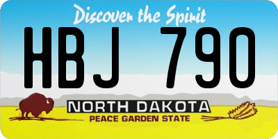 ND license plate HBJ790