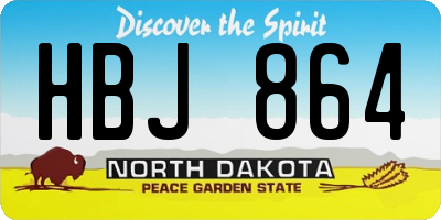 ND license plate HBJ864