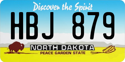 ND license plate HBJ879