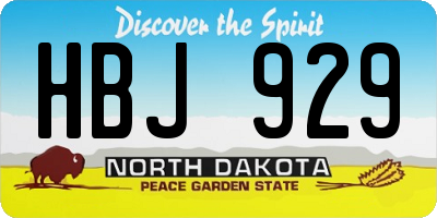 ND license plate HBJ929