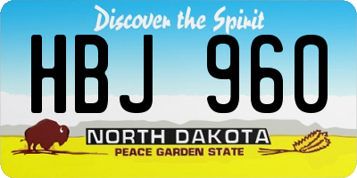 ND license plate HBJ960