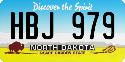 ND license plate HBJ979