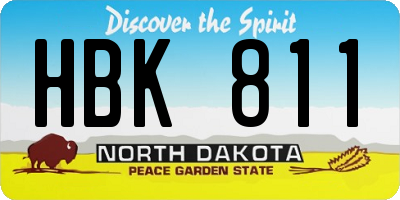 ND license plate HBK811