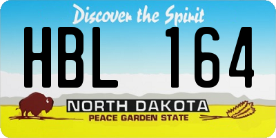 ND license plate HBL164