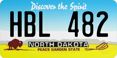 ND license plate HBL482