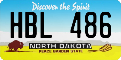 ND license plate HBL486