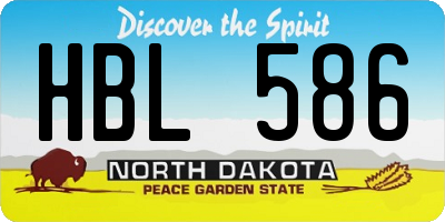 ND license plate HBL586