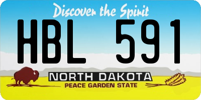 ND license plate HBL591