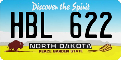 ND license plate HBL622