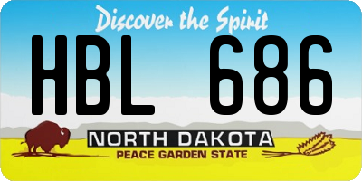 ND license plate HBL686