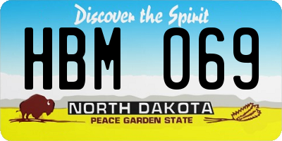 ND license plate HBM069