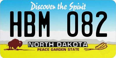 ND license plate HBM082