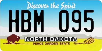 ND license plate HBM095