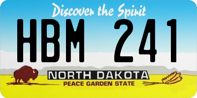 ND license plate HBM241